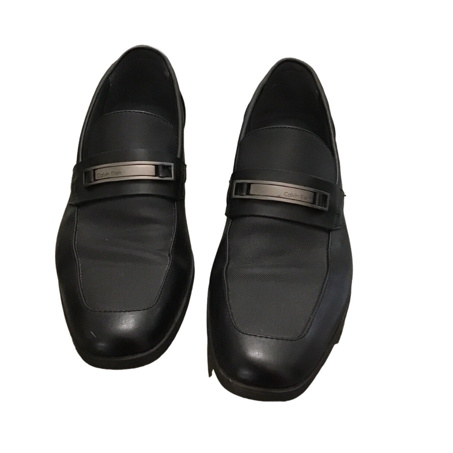 CALVIN KLEIN -BLACK MENS SLIP ON LEATHER UPPER DRESS SHOES SIZE 11 thumbnail 3
