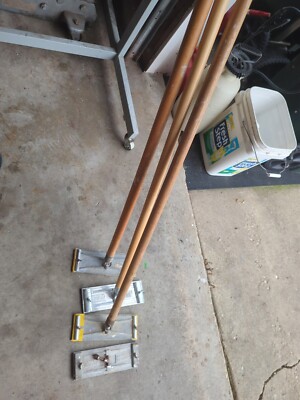 Lot Of 4 WalBoard / Goldblatt Swivel Heads Universal Pole Sanders w/ Handle 48''