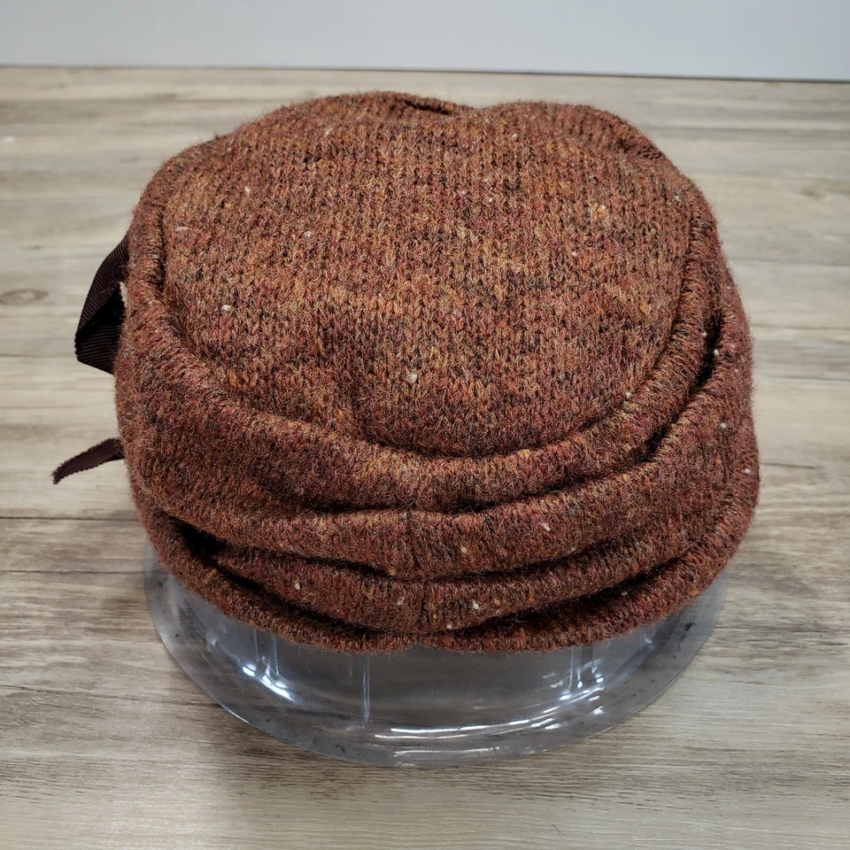 Grace Sombreros Gorra Cadete Pastillero Tejido Marrón Paja Bill Forro Floral Mujer Japón Foto 3 de 4