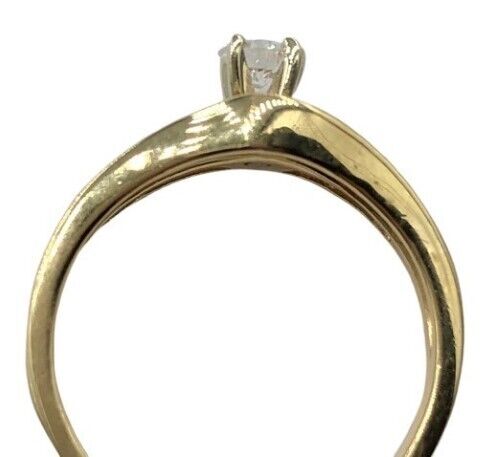 14Ct Yellow gold Diamond ring Set Sz L - Picture 6 of 6