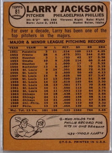 1968 Topps Baseball (1-300) Set Break EX - EX-MT U-Pick from Drop Down List - Picture 106 of 448