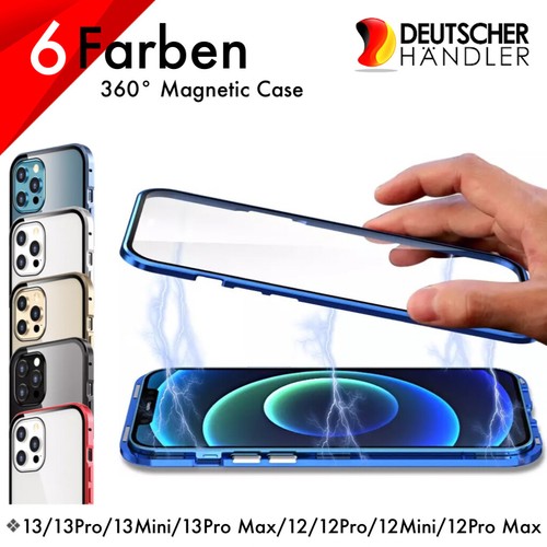 360 Grad Hülle für iPhone 14 13 12 Pro Max Mini Magnetisch Hülle Case