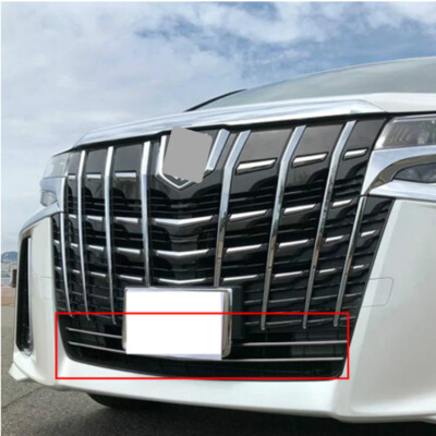 Fit Toyota Alphard 30 series 2019 Stainless Steel Front Bumper Lower Grille Trim