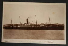 SS Norseman White Star Line Postcard Steamship RPPC Ocean Liner Kingsway Hallam