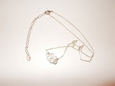 Disney Parks Double Minnie Mouse Rhinestones Silvertone 18" Necklace