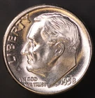 1958 ~ ROOSEVELT  DIME  ~ FRESH FROM AN OLD COLLECTION~ LOT 8647