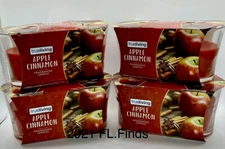True Living Apple Cinnamon Fragranced Candles Lot Of 8 Candle Jars