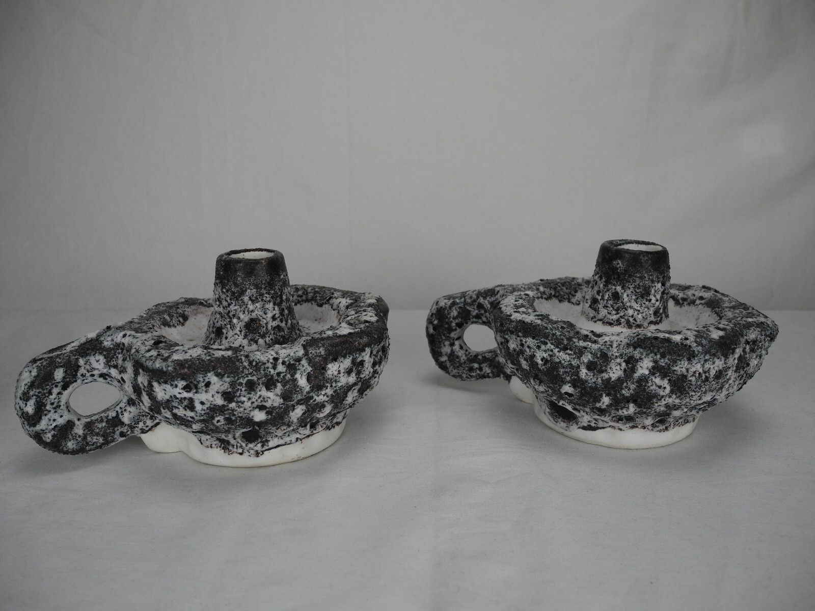 pair Vallauris fat lava ceramic candlesticks candlesticks Keramik