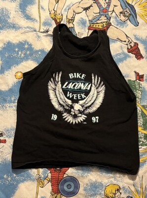 VTG LACONIA BIKE WEEK Tank Top Mens Large Black 1997 New Hampshire Biker Shirt
