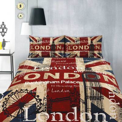 Retro London Uk British Flag Big Ben Teen Single Size Quilt Doona Cover Set Ebay