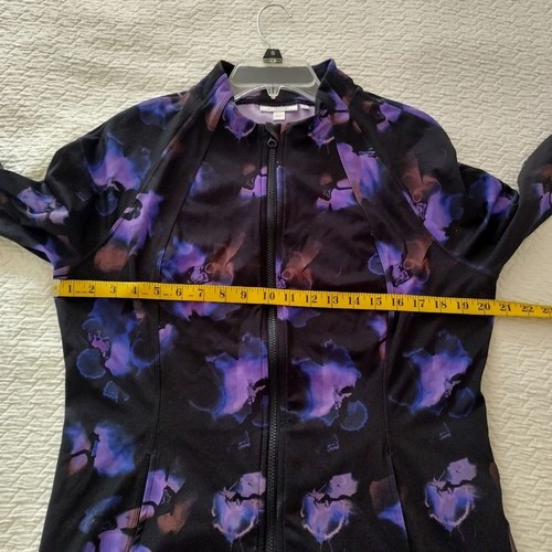 Zenergy UPF Floral Print Seamed Full Zip Jacket Sz L - Picture 8 of 9