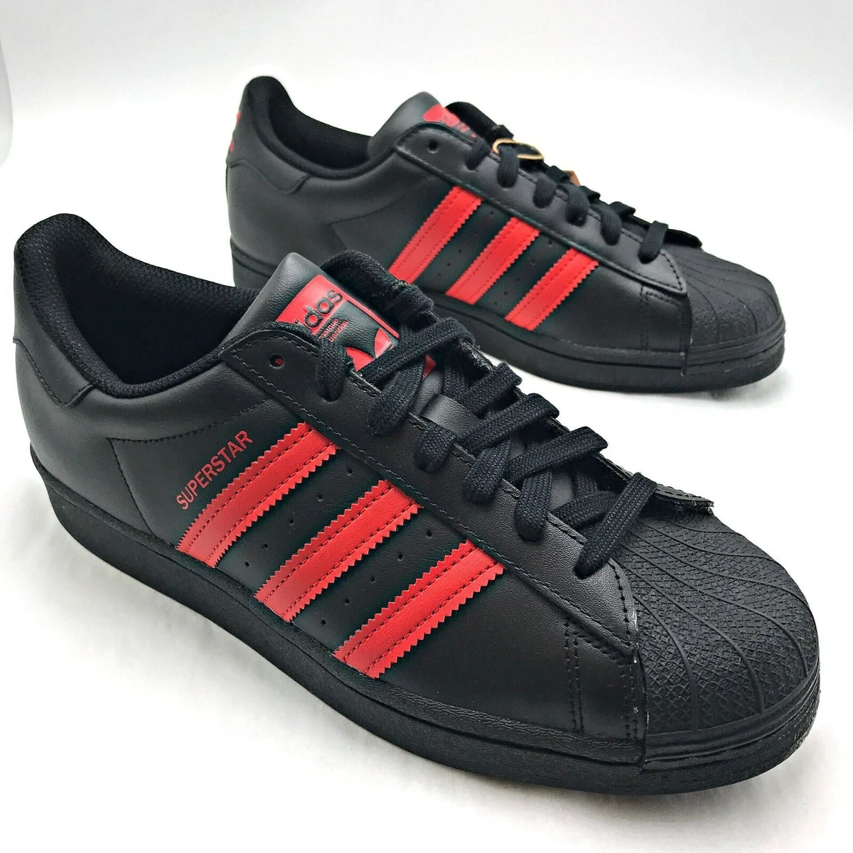 ADIDAS ORIGINALS SUPERSTAR Black/Red GZ3739 Men&#039;s shoes 8-13 eBay