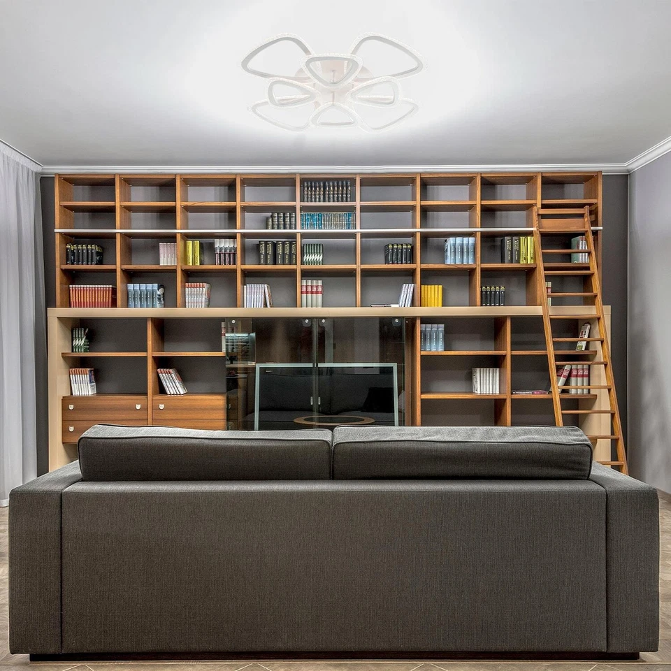 BUYBUY Lampadario LED 120W, Telecomando 2.4G, Luce Regolabile 9300lm BBLED010 - Immagine 3 di 4