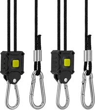 VIVOSUN 1 Pair 1/8" Adjustable Heavy Duty Rope Hanger 150Lbs/pair Auto-locking