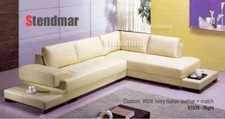 2-Piece European-Design Leather Sectional Sofa Set S1035A (Custom Made Options)