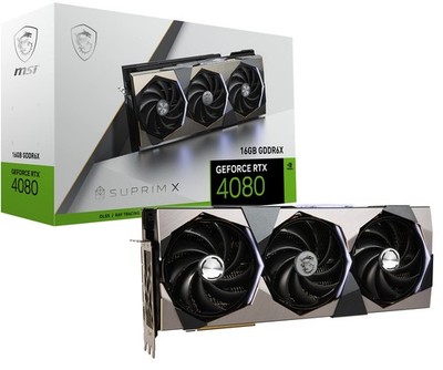 MSI Gaming GeForce RTX 4080 16GB SUPRIM X GDRR6X Tri-Frozr 3 Graphics Card
