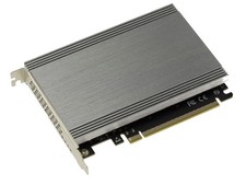PCIe 3.0 16X Controller Card For 4 M.2 NVMe M Key SSDs With Aluminum Heatsink