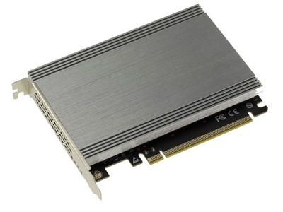 Karte Controller Pcie 3.0 16x für 4 SSD M.2 Nvme M Key Mit Heizkörper Aluminium