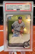 BENJAMIN COWLES - 2022 BOWMAN CHROME AUTO PSA 10