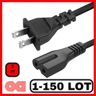 Lot of 1-100 2 Prong AC Polarized Power Cord Cable C7P Connector 3FT 5FT 10FT