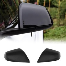 Side Mirror Cover 2Pcs For Tesla Model S 2016 2017 2018 2019 2020 Glossy Black