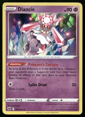 Diancie SWSH10: Astral Radiance 068/189 LP-NM Holo Rare Pokemon TCG