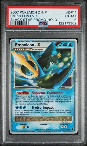 EMPOLEON LV.X #DP11 2007 POKEMON DIAMOND & PEARL BLACK STAR PROMO PSA 6