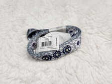 NWT Vera Bradley Lanyard Plaza Tile 27701-X40 Floral Grey Blue ID Badge Holder