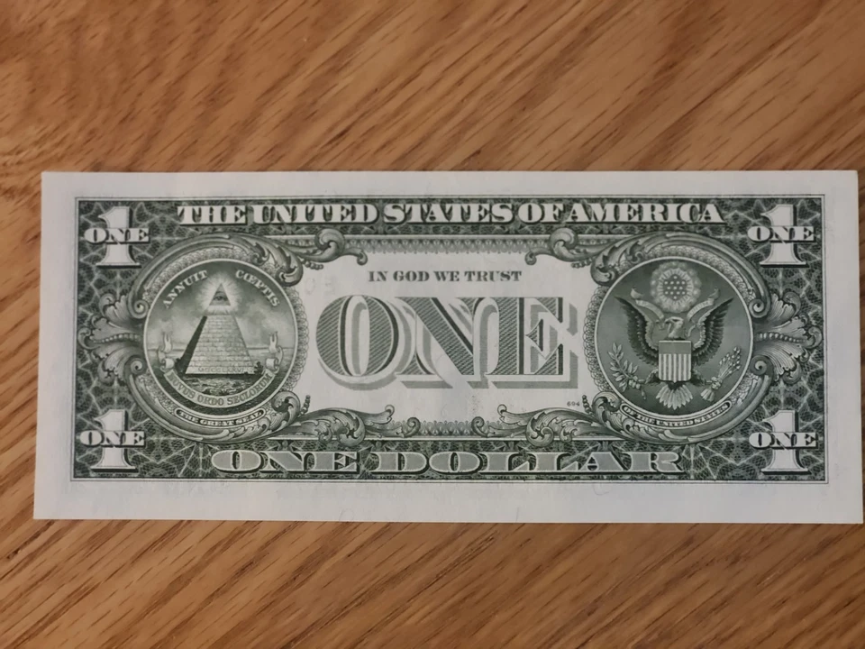 1995 $1 "STAR NOTE" RICHMOND DISTRICT UNC/GEM E09960018* 2 OF 3 CONS SER NUM  - Image 2 of 4