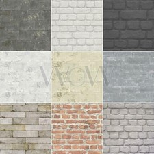 RASCH BRICK EFFECT WALLPAPER - VARIOUS COLOUR...