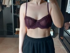 Reggiseno a balconcino in pizzo viola Victoria's Secret 