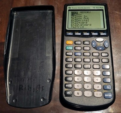 Texas Instruments TI-83 Plus Graphing Calculator Black Tested Works University