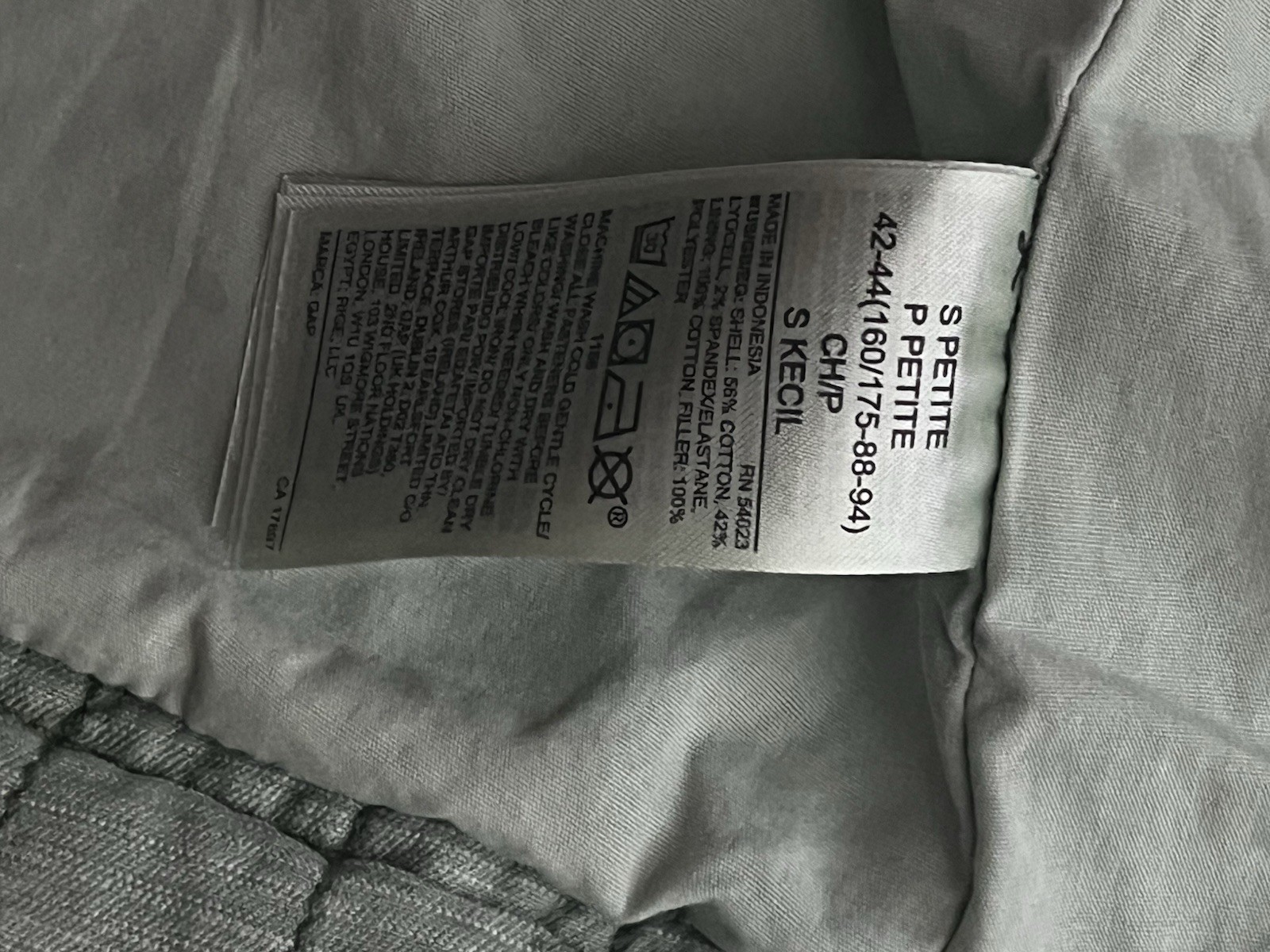 GAP Quilted Utility Belted Jacket Small Green Wom… - image 6