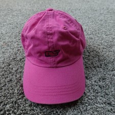 Vineyard Vines Hat Cap Mens One Size Pink Whale Logo Adjustable Strap Back Golf