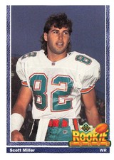 Scott Miller 1991 Upper Deck #619 Miami Dolphins RC