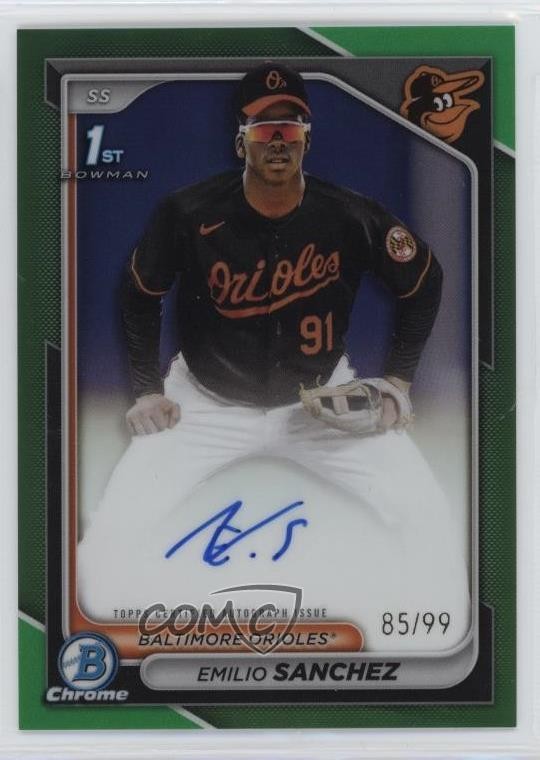 2024 Bowman Chrome Prospect Green Refractor /99 Emilio Sanchez #CPA-ES Auto
