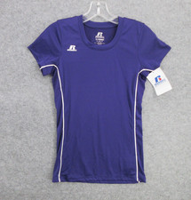 Russell Athletic Mens Shirt XS Dri-Power Purple Dri Power Short Sleeve New