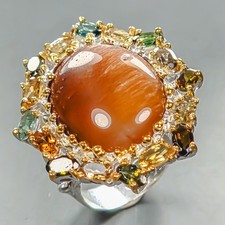 Jewellery Natural Rutilated Quartz Ring 925 Sterling Silver Size 8 /R445581