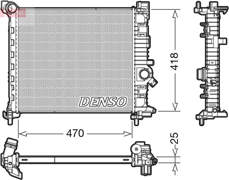 Radiator DRM20114 Denso 1300308 13283247 Genuine Top Quality Guaranteed New - Image 4