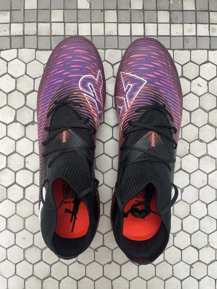 彪马 Future 8 Pro FG/AG 防滑鞋足球男式 9 Futbol 紫色 — 第 2/4 张图片