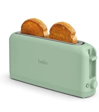 bella 2 Slice Slim Toaster Fits-anywhere Kitchenware 6 Setting Shade 10” Long