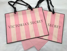 2 x  Victoria's Secret Signature Large Gift Bag + Bra Box + Tissue Paper - New