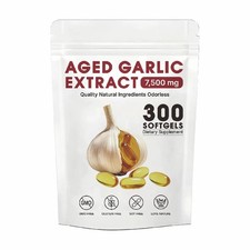 Aged Garlic Extract, 300 Softgels, 7500mg Odorless  Heart  Immune USA
