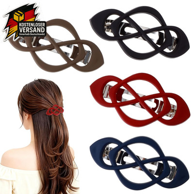 4 Stück Haarspangen Damen Französische Haarspange Frau Vintage Automatisch Hair