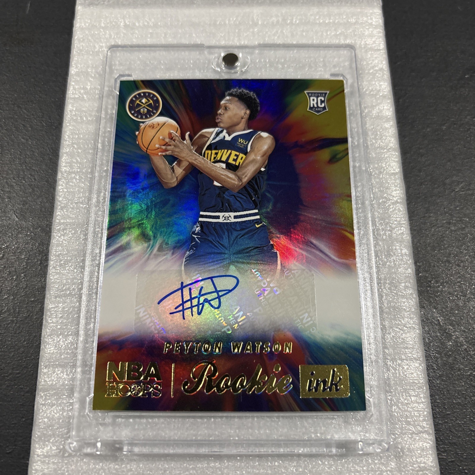 PEYTON WATSON 2022-23 NBA HOOPS ROOKIE INK AUTOGRAPH NUGGETS RC AUTO 