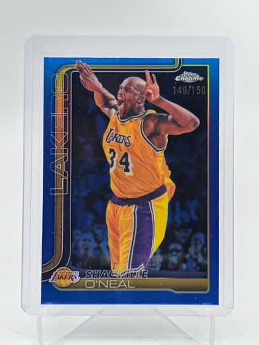 SHAQUILLE O'NEAL 2025-26 TOPPS CHROME UPDATE TRUE BLUE REFRACTOR /150 #142 Q3464