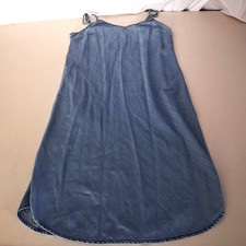 Gap 1969 Women's S Denim Look Lyocell Slip Dress Cami Spaghetti Strap Blue MidI