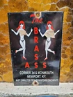 VINTAGE BROTHEL PORCELAIN SIGN OLD BRASS GENTELMANS CLUB CINCINNATI WOMEN BAR