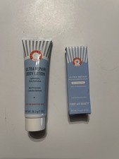 First Aid Beauty FAB Ultra Repair Lotion/Rescue Barrier Balm Bundle Sample Size