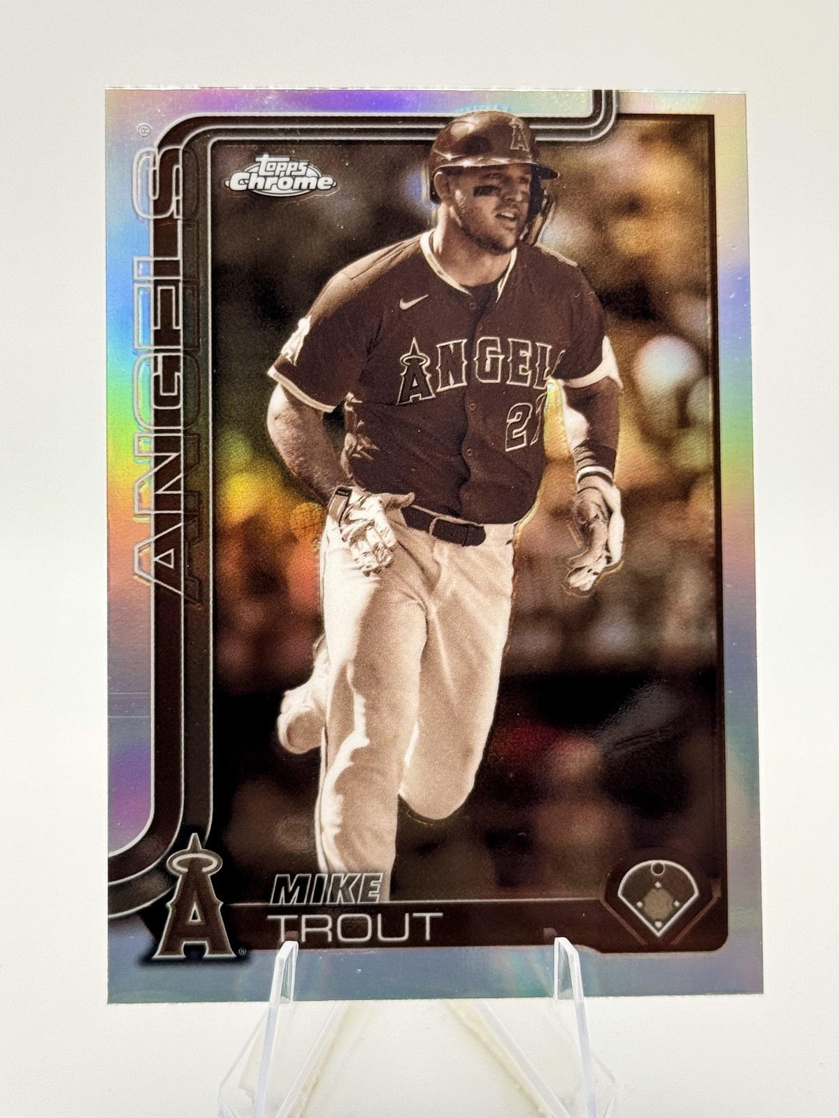 2025 Topps Chrome #100 Mike Trout Sepia Refractors